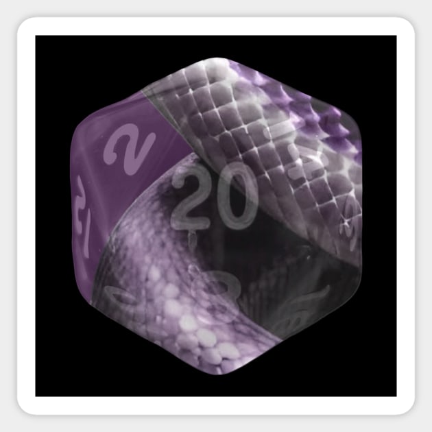 Nat20 Purple Scales Sticker by Geomhectic